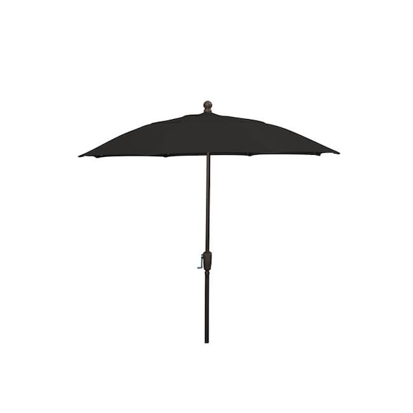 Fiberbuilt Home FiberBuilt Home 9HCRCB-Black 9 ft. Oct 6 Rib Crank Champagne Bronze with Black Spun Poly Canopy Patio Umbrella 9HCRCB-Black - main